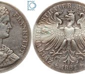 Freie Stadt Frankfurt - Vereinsthaler - Doppeltaler 1861 - Frauenkopf - Silber