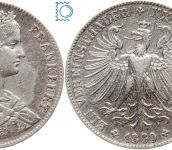 Freie Stadt Frankfurt - Vereinsthaler - Taler 1860 - Frauenkopf - Silber