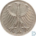 5 Deutsche Mark 1958 J - Silberadler 1951-1974 - Jaeger 387