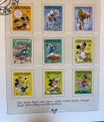 WALT DISNEY Motivsammlung postfrisch - aus Sieger Abo in 2 Lindner Ringbindern