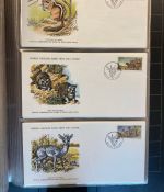 MOTIV TIER WWF Sammlung mit über 140 FDC Ersttagsbriefe im Binder