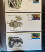 MOTIV TIER WWF Sammlung mit über 140 FDC Ersttagsbriefe im Binder