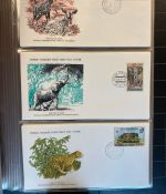 MOTIV TIER WWF Sammlung mit über 140 FDC Ersttagsbriefe im Binder
