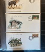 MOTIV TIER WWF Sammlung mit über 140 FDC Ersttagsbriefe im Binder