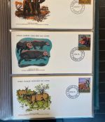 MOTIV TIER WWF Sammlung mit über 140 FDC Ersttagsbriefe im Binder