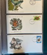 MOTIV TIER WWF Sammlung mit über 140 FDC Ersttagsbriefe im Binder