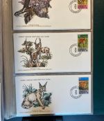 MOTIV TIER WWF Sammlung mit über 140 FDC Ersttagsbriefe im Binder