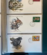 MOTIV TIER WWF Sammlung mit über 140 FDC Ersttagsbriefe im Binder