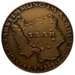Bronzemedaille Volksabstimmung Saarland 1935 | Deutsch die Saar immerdar | mit Etui
