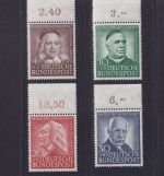 Bund, Michel Nr. 173-176 Oberrand postfrisch - Helfer der Menschheit (IV)