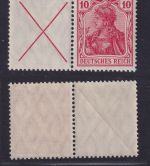 Deutsches Reich Germania Zusammendruck W4 b postfrisch, Attest Jäschke BPP