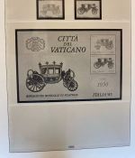 VATIKAN 1969-1995 postfrische Sammlung Lindner Vordruck in 2 Ringbindern