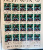 LIECHTENSTEIN Kleinbogen Sammlung 1977-1989 postfrisch - in 4 ETB-Alben