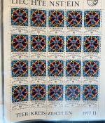 LIECHTENSTEIN Kleinbogen Sammlung 1977-1989 postfrisch - in 4 ETB-Alben