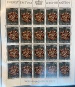 LIECHTENSTEIN Kleinbogen Sammlung 1977-1989 postfrisch - in 4 ETB-Alben