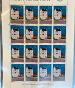 LIECHTENSTEIN Kleinbogen Sammlung 1977-1989 postfrisch - in 4 ETB-Alben