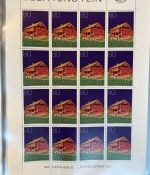 LIECHTENSTEIN Kleinbogen Sammlung 1977-1989 postfrisch - in 4 ETB-Alben
