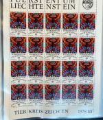 LIECHTENSTEIN Kleinbogen Sammlung 1977-1989 postfrisch - in 4 ETB-Alben