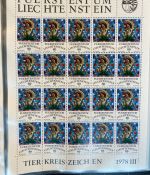 LIECHTENSTEIN Kleinbogen Sammlung 1977-1989 postfrisch - in 4 ETB-Alben