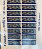 LIECHTENSTEIN Kleinbogen Sammlung 1977-1989 postfrisch - in 4 ETB-Alben