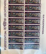 LIECHTENSTEIN Kleinbogen Sammlung 1977-1989 postfrisch - in 4 ETB-Alben
