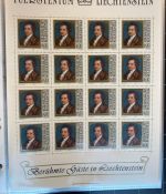 LIECHTENSTEIN Kleinbogen Sammlung 1977-1989 postfrisch - in 4 ETB-Alben