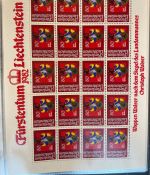 LIECHTENSTEIN Kleinbogen Sammlung 1977-1989 postfrisch - in 4 ETB-Alben