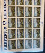LIECHTENSTEIN Kleinbogen Sammlung 1977-1989 postfrisch - in 4 ETB-Alben