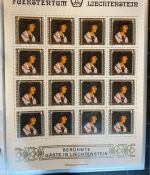 LIECHTENSTEIN Kleinbogen Sammlung 1977-1989 postfrisch - in 4 ETB-Alben