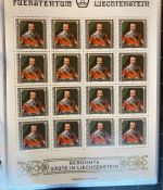 LIECHTENSTEIN Kleinbogen Sammlung 1977-1989 postfrisch - in 4 ETB-Alben