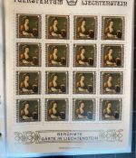 LIECHTENSTEIN Kleinbogen Sammlung 1977-1989 postfrisch - in 4 ETB-Alben