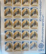 LIECHTENSTEIN Kleinbogen Sammlung 1977-1989 postfrisch - in 4 ETB-Alben