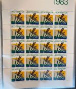 LIECHTENSTEIN Kleinbogen Sammlung 1977-1989 postfrisch - in 4 ETB-Alben