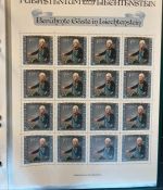 LIECHTENSTEIN Kleinbogen Sammlung 1977-1989 postfrisch - in 4 ETB-Alben