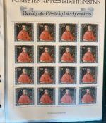 LIECHTENSTEIN Kleinbogen Sammlung 1977-1989 postfrisch - in 4 ETB-Alben