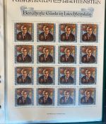 LIECHTENSTEIN Kleinbogen Sammlung 1977-1989 postfrisch - in 4 ETB-Alben