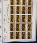 LIECHTENSTEIN Kleinbogen Sammlung 1977-1989 postfrisch - in 4 ETB-Alben
