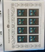 LIECHTENSTEIN Kleinbogen Sammlung 1977-1989 postfrisch - in 4 ETB-Alben