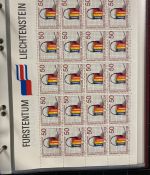 LIECHTENSTEIN Kleinbogen Sammlung 1977-1989 postfrisch - in 4 ETB-Alben
