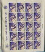 LIECHTENSTEIN Kleinbogen Sammlung 1977-1989 postfrisch - in 4 ETB-Alben