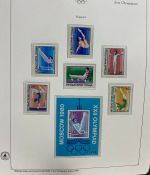Olympische Spiele 1980 - postfrische Motivsammlung - in zwei KABE Klemmbindern