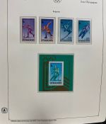 Olympische Spiele 1980 - postfrische Motivsammlung - in zwei KABE Klemmbindern