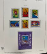 Olympische Spiele 1980 - postfrische Motivsammlung - in zwei KABE Klemmbindern