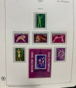 Olympische Spiele 1980 - postfrische Motivsammlung - in zwei KABE Klemmbindern