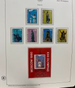 Olympische Spiele 1980 - postfrische Motivsammlung - in zwei KABE Klemmbindern