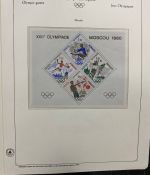 Olympische Spiele 1980 - postfrische Motivsammlung - in zwei KABE Klemmbindern