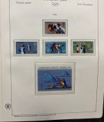 Olympische Spiele 1980 - postfrische Motivsammlung - in zwei KABE Klemmbindern