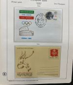 Olympische Spiele 1980 - postfrische Motivsammlung - in zwei KABE Klemmbindern
