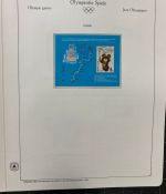 Olympische Spiele 1980 - postfrische Motivsammlung - in zwei KABE Klemmbindern