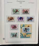 Olympische Spiele 1980 - postfrische Motivsammlung - in zwei KABE Klemmbindern
